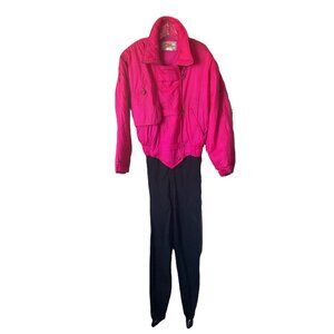 Vintage OSSI One Piece Snowsuit – 80s/90s Blue & Black Ski Suit Size 8